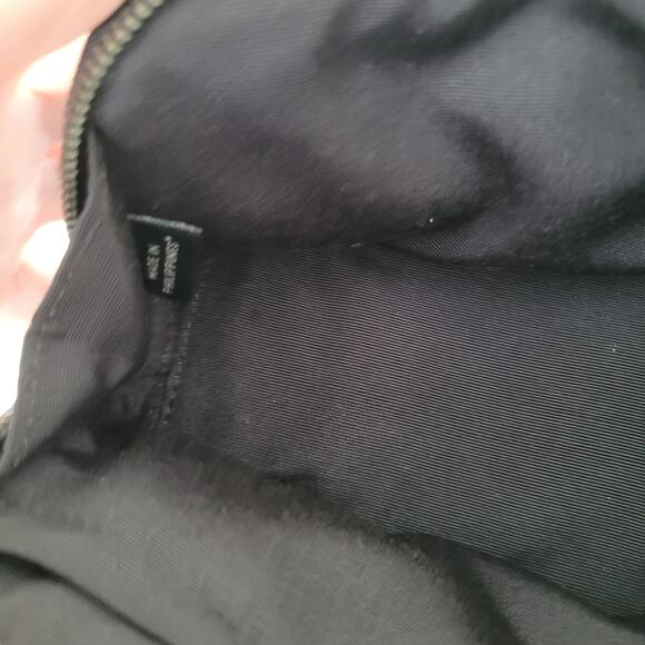 Coach Cosmetic Zip Case Coated Canvas Small Bag Zipper Black Red Floral Pouch - Picture 8 of 12